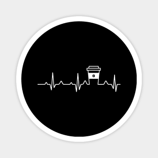 Coffee Heartbeat Coffee Cup Caffeine Lovers Magnet